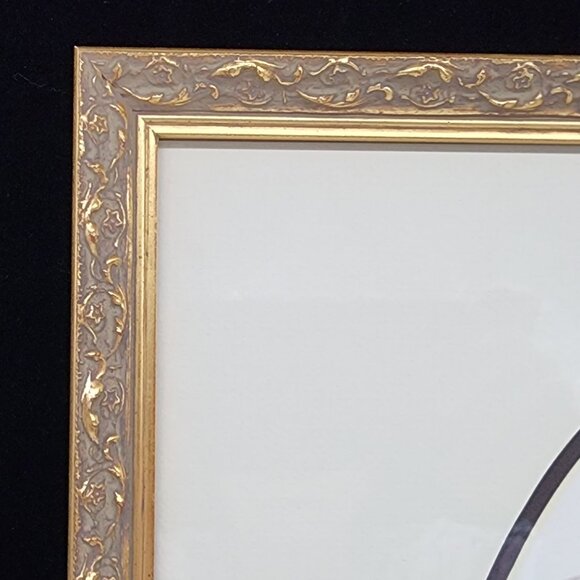Vintage Wooden Picture Art Framed With Oval Print Of Girl With Doll 13.5"x25.5" - Picture 1 of 16